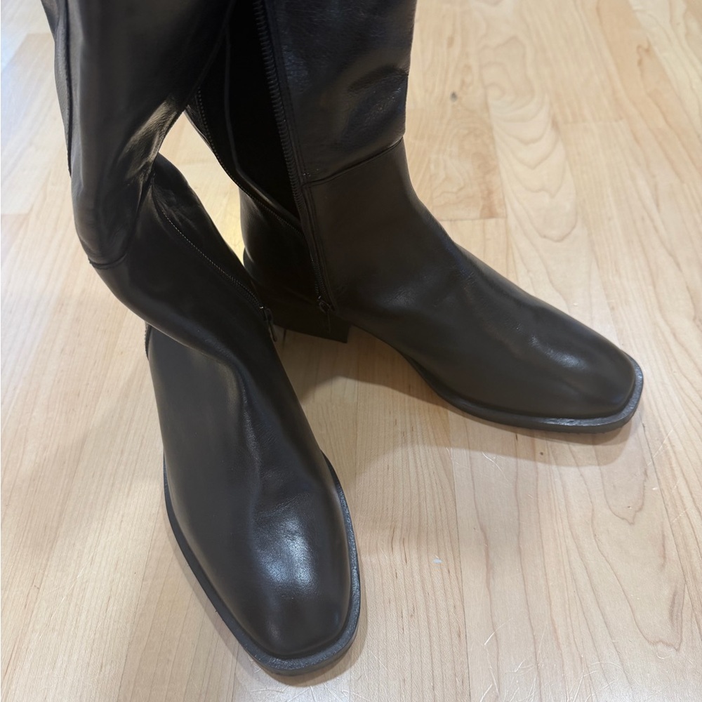 Anthropologie Black Leather Boots - Picture 3 of 10
